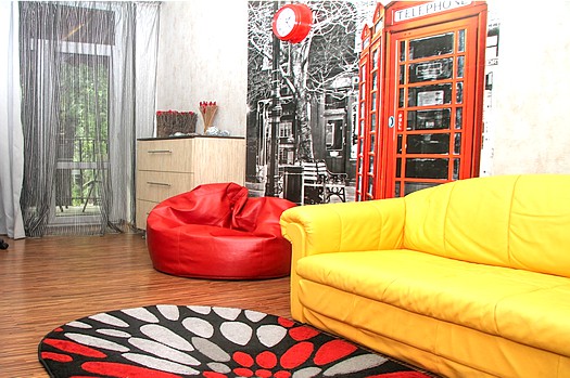 Квартира с видом на центральный парк Кишинева: 2 комнаты, 1 спальня, 42 m²