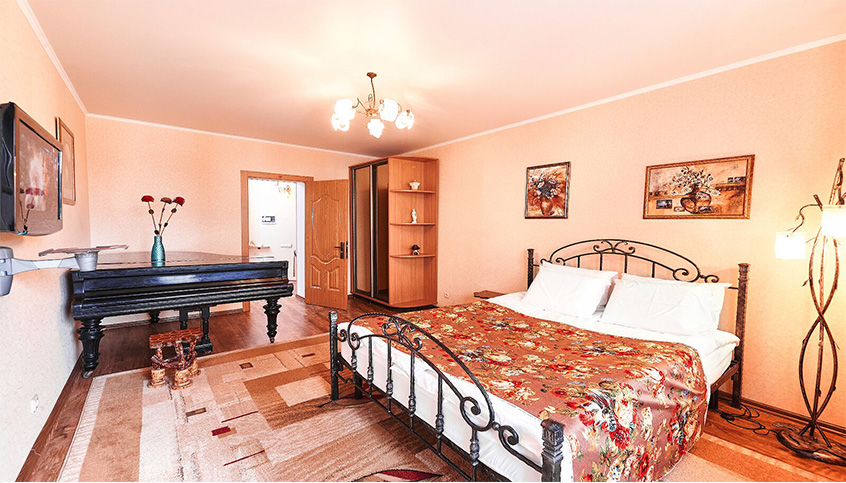 Louer appartement Chisinau avec jacuzzi et piano: 3 pièces, 2 chambres, 60 m²